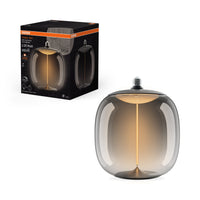 OSRAM Vintage 1906® GRANDE AMPOULE DÉCORATIVE LED AVEC Lampe LED À FILAMENT MAGNÉTIQUE Fumée, dimmable, 12W, 400lm, E27, OVALE