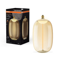 OSRAM Vintage 1906® GRANDE AMPOULE DÉCORATIVE LED AVEC Lampe LED À FILAMENT MAGNÉTIQUE Ambre, dimmable, 12W, E27, ELIPSE OVALE