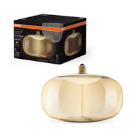 OSRAM Vintage 1906® GRANDE AMPOULE DÉCORATIVE LED AVEC Lampe LED À FILAMENT MAGNÉTIQUE Ambre, dimmable, 12W, E27, ELIPSE