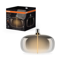 OSRAM Vintage 1906® GRANDE AMPOULE DÉCORATIVE LED AVEC Lampe LED À FILAMENT MAGNÉTIQUE Fumée, dimmable, 4W, E27, ELIPSE