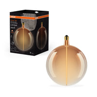 OSRAM Vintage 1906® GRANDE AMPOULE DÉCORATIVE LED AVEC lampe LED DE STYLE FILAMENT-MAGNÉTIQUE Marron Thé, dimmable, 4,8W, E27, GLOBE