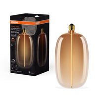 OSRAM Vintage 1906® LED BIG DECORATIVE BULB WITH FILAMENT-MAGNETIC STYLE LED-Lampe Tea Brown, dimmbar, 4.8W, ELIPSE OVAL