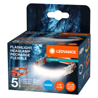 LEDANCE COB LIGHT Stirnlampe, 6500K, Kaltweiß, 300lm, 300 lm, 6500 K, Kaltweiß