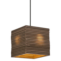 LEDVANCE Suspension Décor Carton Carré marron, E27