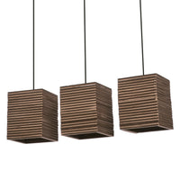 LEDVANCE Suspension Décor Carton Carré marron 3xE27