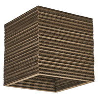 LEDVANCE Plafonnier Décor Carton Carré marron, E27