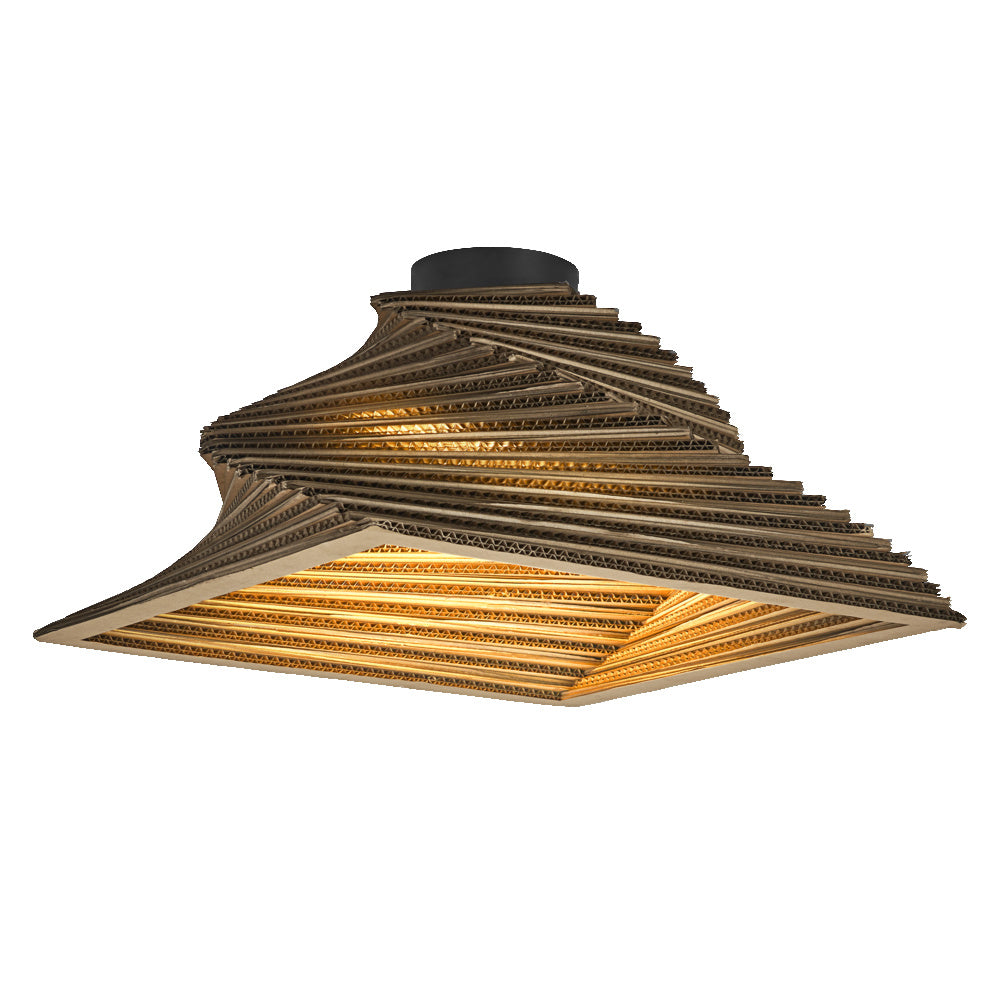 LEDVANCE Plafonnier Décor Carré Tournant marron