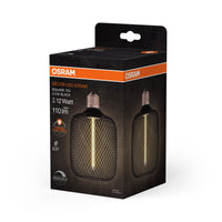 OSRAM DECOR Lampe LED à filament de paille carrée, noire, 3,5W, 110lm