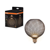 OSRAM DECOR LED Lampe plate noire, 3.5W, givrée, 125mm, blanc chaud, E27