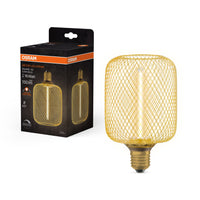 OSRAM DECOR LED Lampe à filament de paille Carré, Or, 3.5W, 150lm, Blanc chaud confortable, E27
