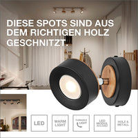 LEDVANCE DECOR SPOT PLUTO, 4,8W, 300lm, noir