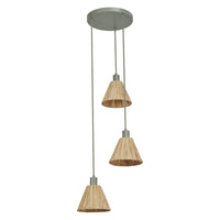 LEDVANCE Suspension Decor Raffia Plate verte, 3xE27