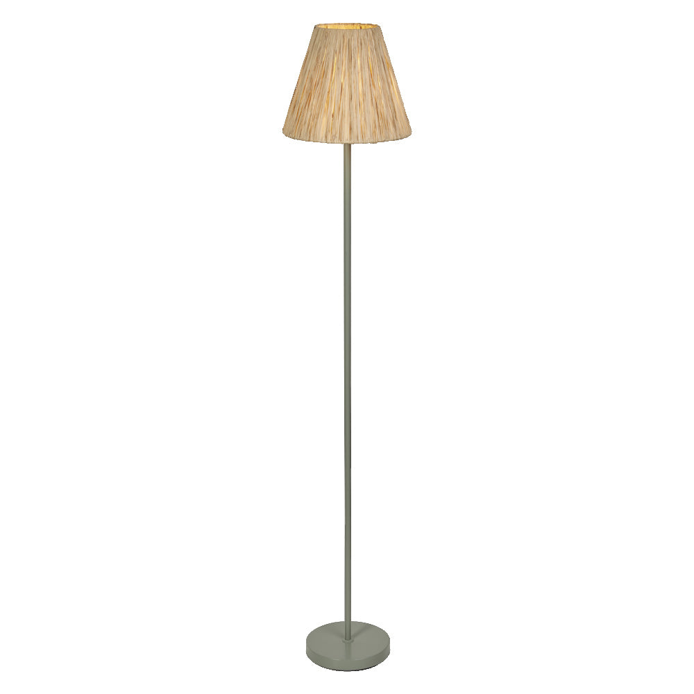 LEDVANCE Lampadaire Decor Raphia vert, E27, 300 mm