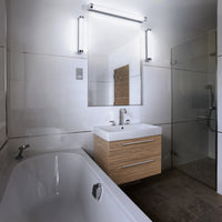 OSRAM ORBIS Tube miroir de salle de bain applique murale verre à bulles 9W 40cm chrome