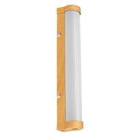 LEDVANCE ORBIS Tube Badezimmer Spiegel-/Wandleuchte Frost-Glas 9W 40cm Holzdekor