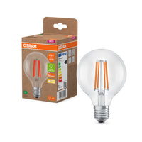 OSRAM lampe globe LED avec filament EEK A, E27, 5W, 95mm, blanc chaud