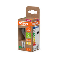 Lampe LED OSRAM de classe énergétique, 2,2 W, transparente, EEK A, 470 lm, E14