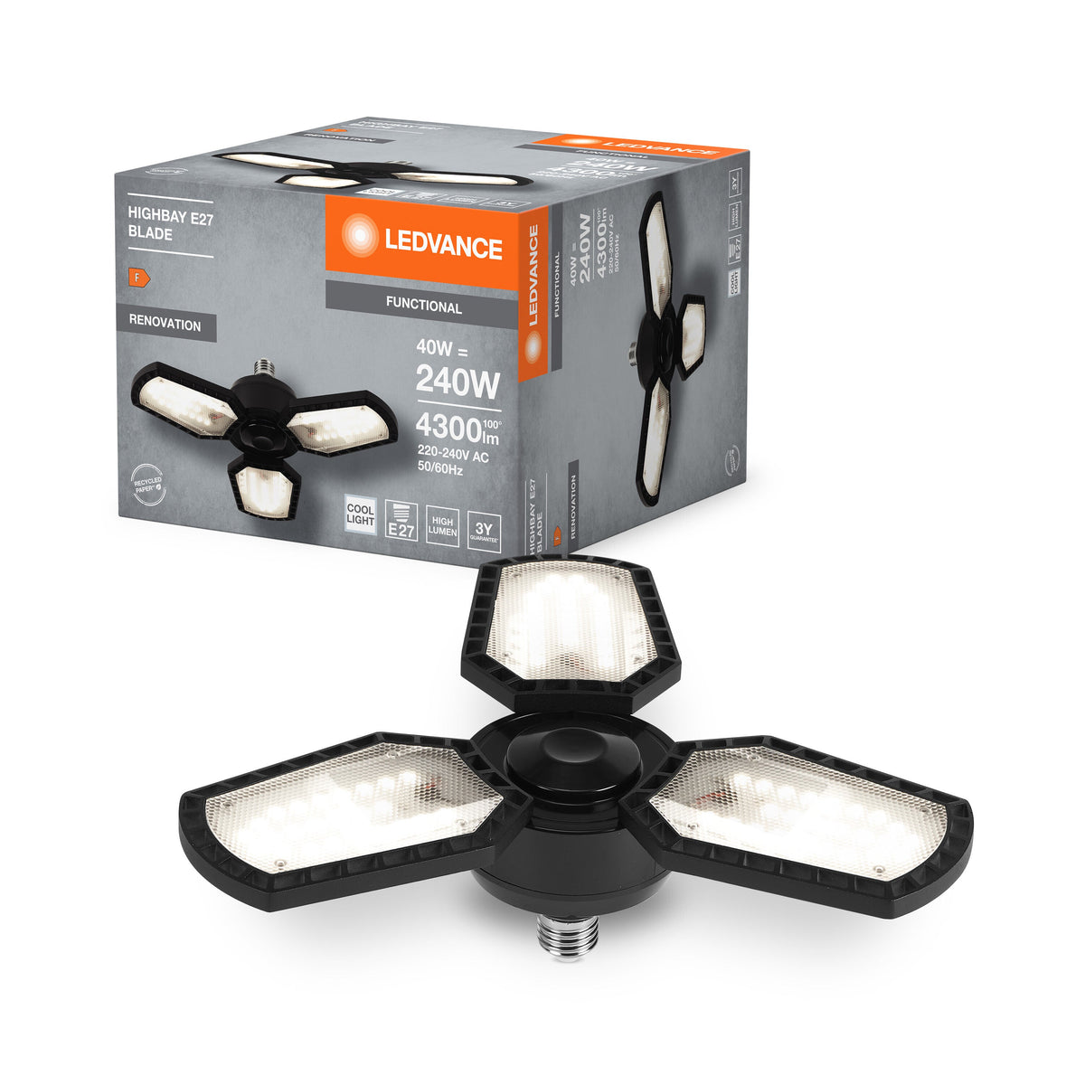 LEDVANCE Highbay Blade Deckenlampe mit Flügeln 40W 840 E27