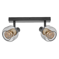 LEDVANCE DECOR Spot Firefly Plafonnier, OSRAM Lampe incluse, noir, 2 x 2.8W, E14