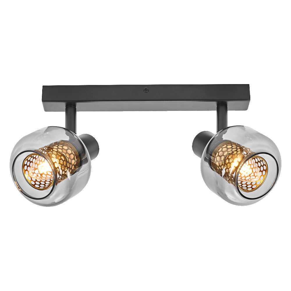 LEDVANCE DECOR Spot Firefly Plafonnier, OSRAM Lampe incluse, noir, 2 x 2.8W, E14
