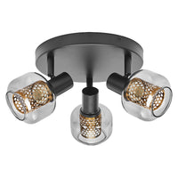 LEDVANCE DECOR Spot Firefly Deckenleuchte schwarz, OSRAM Lampe inklusive, 3 x 2.8W, E14