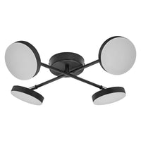 LEDVANCE DECOR Spot Moon Plafonnier noir, 4 spots croisés, 21W