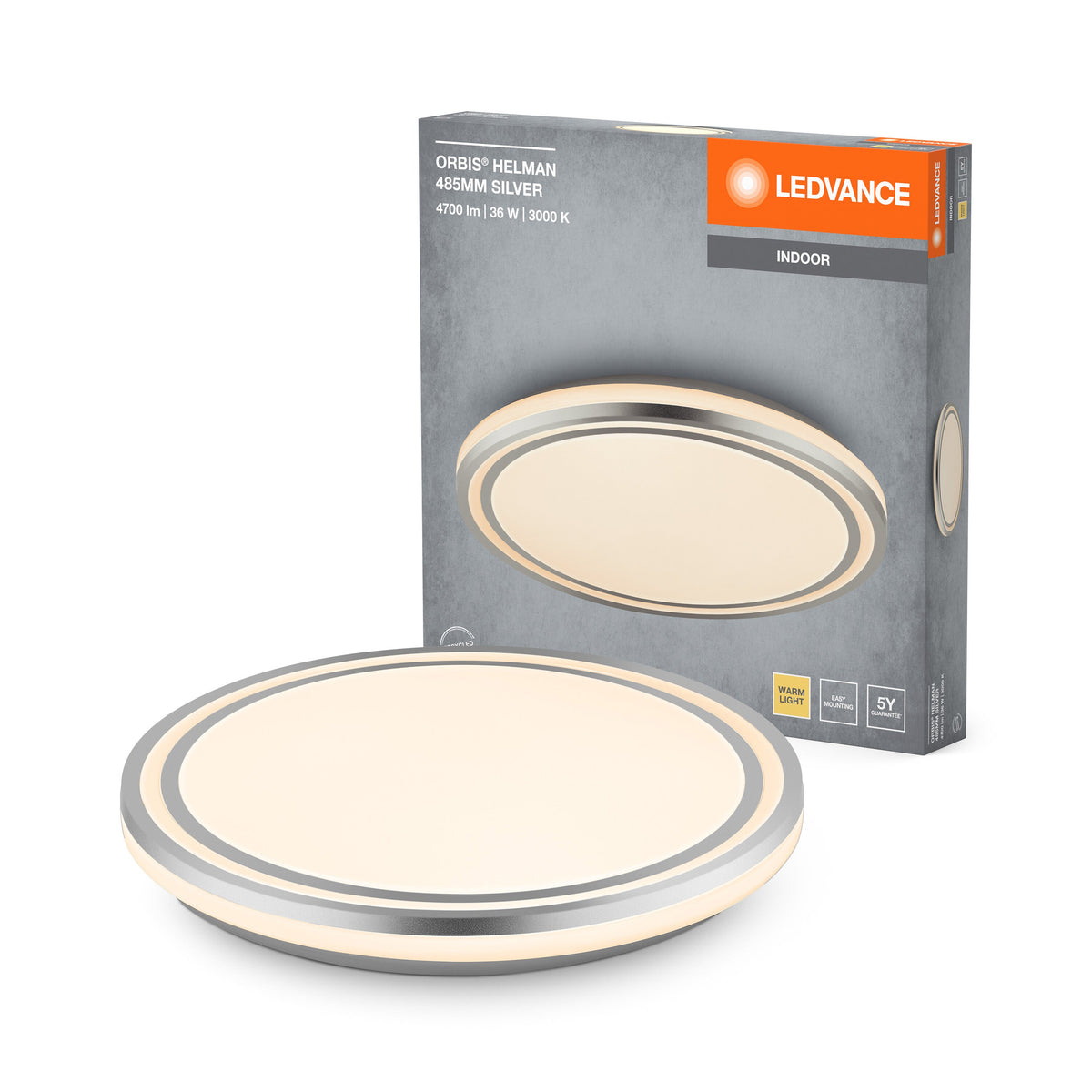 LEDVANCE ORBIS Helman plafonnier 36W 2500lm blanc/argent