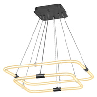Suspension LEDVANCE DECOR Tetragon, 23 W, 3 000 K, 2 500 lm, blanc chaud, Click DIM