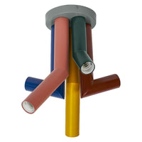 OSRAM DECOR Plafonnier paille, 5 flammes, E27, multicolore