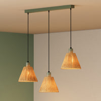 LEDVANCE Suspension Decor Raffia Linear verte, 3xE27