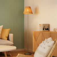 LEDVANCE Lampadaire Decor Raffia vert, E27, 300 mm