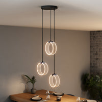 LEDVANCE DECOR Circle Suspension, Suspension à 3 pendelles, non linéaire, 20W, Click CCT Noir