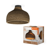 LEDVANCE Plafonnier Decor Carton Chapeau marron, E27