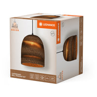 LEDVANCE Suspension Décor Carton Boule Cloche marron, E27