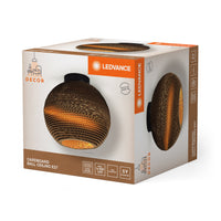 LEDVANCE Plafonnier Decor Carton Boule marron, E27