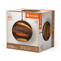 LEDVANCE Suspension Décor Carton Boule marron, E27