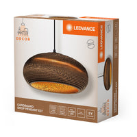 LEDVANCE Suspension Décor Carton Goutte marron, E27