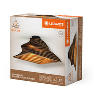 LEDVANCE Plafonnier Décor Carré Tournant marron