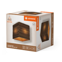 LEDVANCE Plafonnier Décor Carton Carré marron, E27