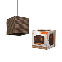 LEDVANCE Suspension Decor Cardboard Square marron, E27