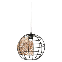 LEDVANCE DECOR Cage Globe Suspension, noire/brune, E27