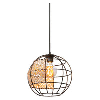 LEDVANCE DECOR Cage Globe Suspension, noire/brune, E27
