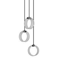 LEDVANCE DECOR Circle Suspension, Suspension à 3 pendelles, non linéaire, 20W, Click CCT Noir