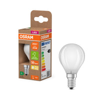 LEDVANCE lampe mini-boule LED avec filament EEK A, 1.2W, 255lm, blanc chaud, E14