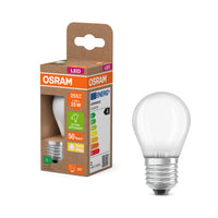 Osram ampoule LED sphérique fil,dep, EE A, 1,2W, E27, 2000K