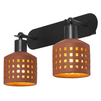 LEDVANCE DECOR Clay Windows Applique murale Brune, à 2 ampoules, E27
