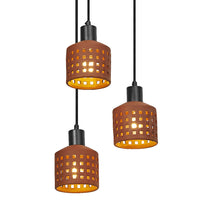 LEDVANCE DECOR Suspension Clay Windows en argile, marron, 3 flammes, E27