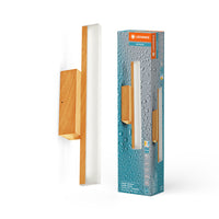 LEDVANCE Orbis Mirror Applique miroir, salle de bain, Click-CCT, 6.8W, 40cm, décor bois, IP44