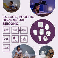 OSRAM NIGHTLUX® Torch White, mobiles Nachtlicht mit Bewegungssensor, grau