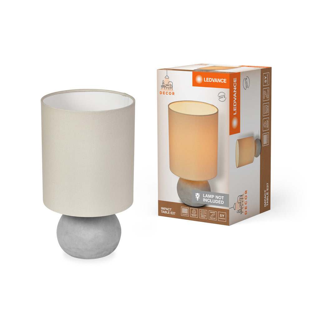 LEDVANCE DECOR Impact Lampe de table Beige et Gris, E27